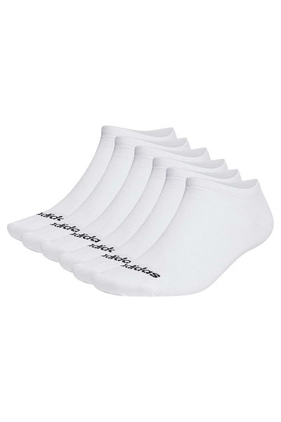adidas Unisex Sneakersocken, 6er Pack - Thin Linear Low-Cut, dünne Socken, Logo, einfarbig