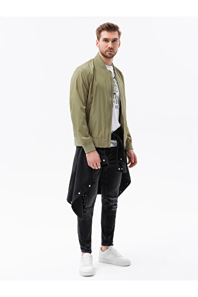 OMBRE Μπεζ Χρώμα Overgangsbomberjacke - C439