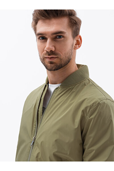 OMBRE Μπεζ Χρώμα Overgangsbomberjacke - C439