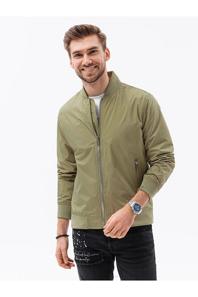 OMBRE Μπεζ Χρώμα Overgangsbomberjacke - C439