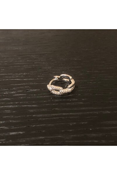1,2 cm Halka Zincir İthal Küpe 1