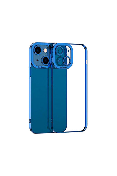 Ally Fashion Series Iphone 13 6.1inç Kılıf Renkli Kenar Lazer Çerçeveli Silik...