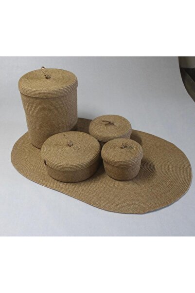 ENBEVEZ HOME П'ятимісний набір плетених кошиків - для ванної кімнати, декору ...