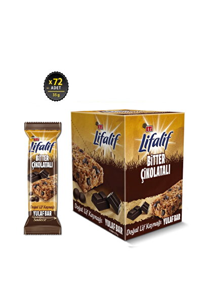Eti lifalif bitter çikolatalı doğal lif kaynağı sağlıklı atıştırmalık 72 adet...