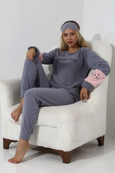 Wordex Set de pijamale pentru femei Plush Welsoft Fleece Winter Soft
