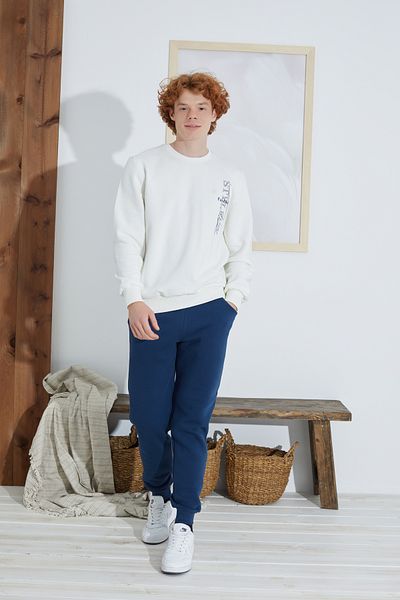 elitepoint Ανδρικό Σετ Φούτερ με στάμπα Crew Neck 1311