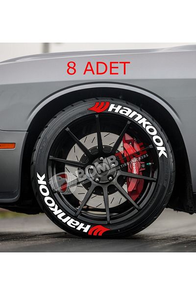 bombtire HANKOOK 8-Piece Tire Sticker Kit - For Vehicle and Motor Scooter