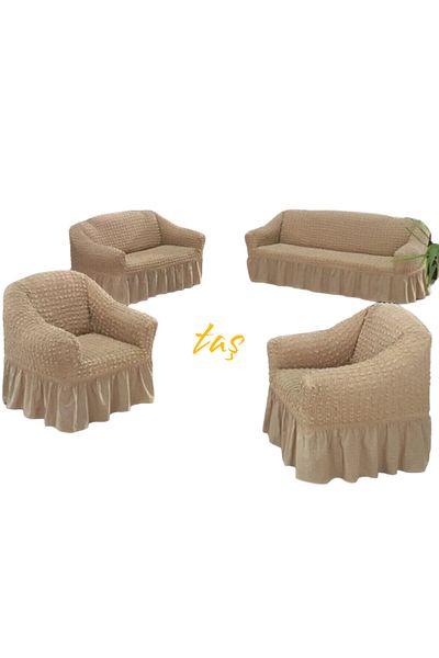FurkanTicaret 3211 Model Bürümcük Sofa Seat - Sofa Bed Cover, Bir3-one 2pcs- Two Single