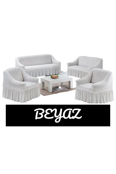 FurkanTicaret 3211 Model Bürümcük Husă pentru canapea și canapea extensibilă - set de o singură, una de 2 piese și două