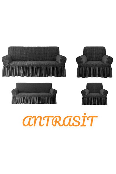 FurkanTicaret 3211 Model Bürümcük Sofa and Sofa Sofa Bed Cover - One, One 2-Piece and Two Single Set
