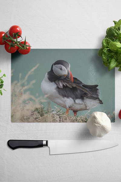 Postifull Cutting Board, Thick And Unbreakable Glass Print Nature Themed - 21*30cm - Chopping Board, Kitchen Decor