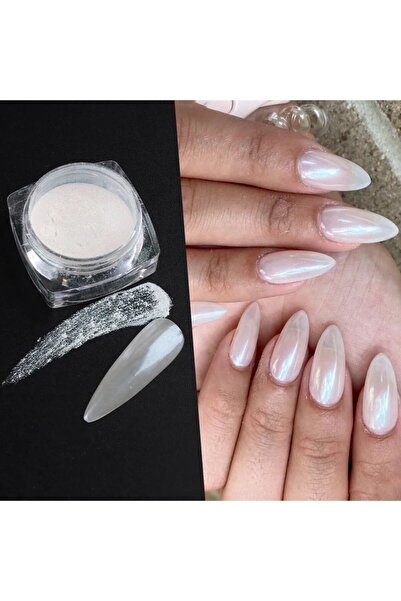 hbtasarim Nail Art Beyaz Inci Tozu