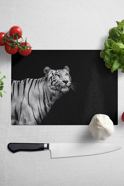 Postifull Cutting Board, Thick And Unbreakable Glass Print - Lion Theme - 21*30cm - Chopping Board, Kitchen Decor