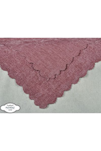 POYRAZ Shiny Chenille Cherry Double Sided Sofa Sofa Bed Cover Shawl