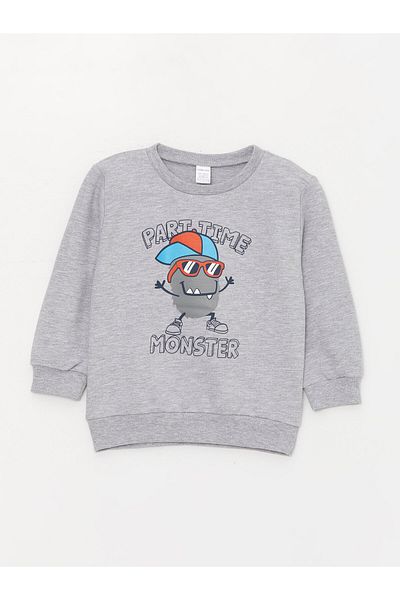 LC Waikiki Crew Neck Long Sleeve Baby Boy Sweatshirt and Trousers 2-Piece Set
