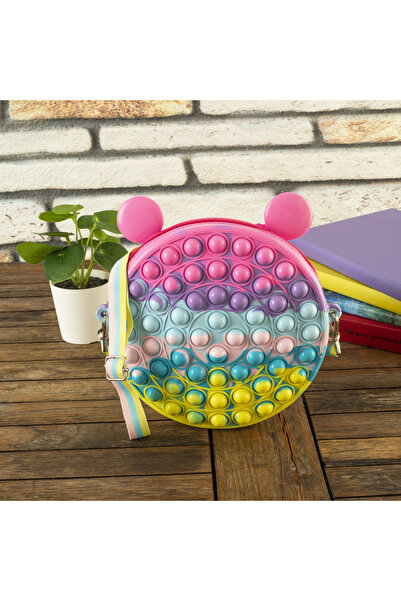 Allbags Silikon Popit Yuvarlak Omuz Çantası Duyusal