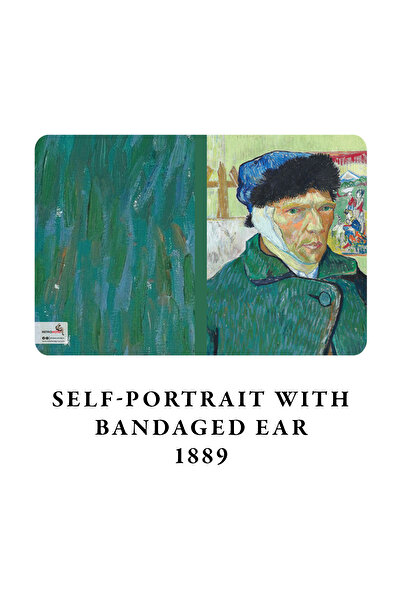 retronote Van Gogh 4'lü Defter Seti 4 - Self-portrait Series I - Çizgisiz - 64 Sayfa - 10,5x14cm