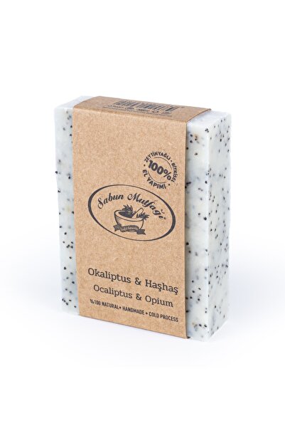 Sabun mutfağı صابون الأوكالبتوس الطبيعي بالخشخاش الأزرق، معالجة باردة 100 جرام