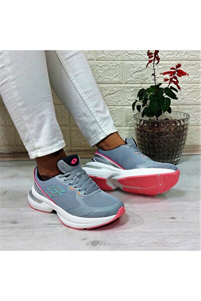 Lotto Charlıson Gri-Pembe Hafızalı İç Taban Spor Ayakkabı