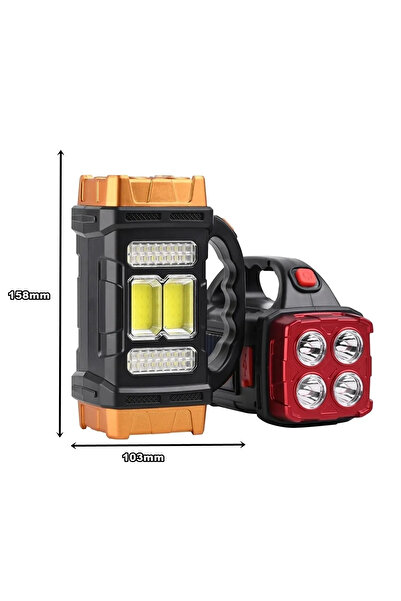 Genel Markalar Şarjlı Profesyonel 25w Solar Sistemli Kamp Lambası El Feneri Ş...