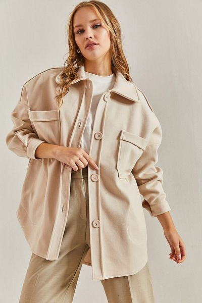Bianco Lucci Damenjacke mit Doppeltaschen-Prägung