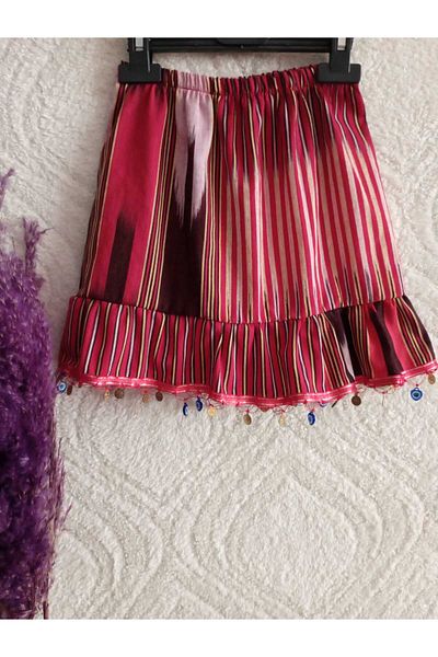 LABELLA COLLECTİON GIRL'S MONKEY FABRIC SINGLE Ruffle LYRALI SKIRT