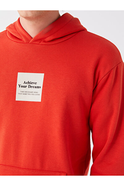 LC Waikiki Men's Hoodie - Long Sleeve and Printed