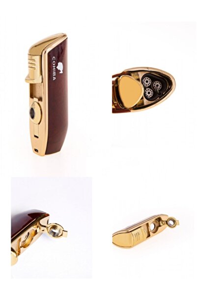 COHİBA Üç Torch Bordo Puro Çakmak