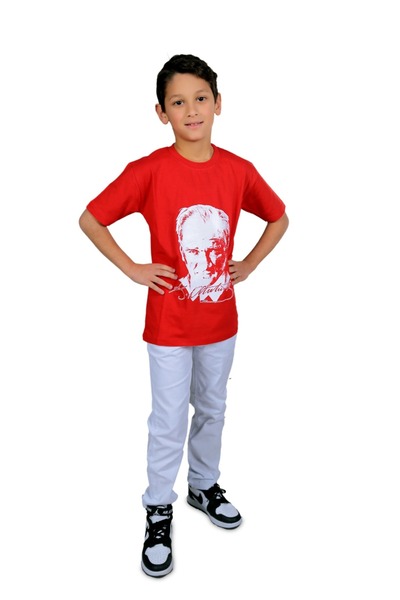 FATELLA Unisex children's Ataturk printed Turkish Flag Cotton 100thYear Custo...