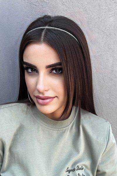 TAKIŞTIR تاج معدني فضي اللون