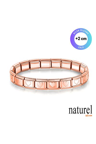 Naturel Tılsım Unisex Italian Charm Bracelet Stainless Steel Bracelet