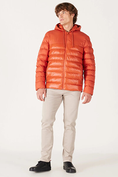 WRANGLER Hooded Zippered Regular Fit Puffer Coat Men'S COAT W232008 700