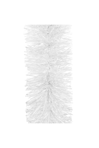 Deniz Party Store White New Year Garland Glitter Tree Ornament Medium Size 5 Cm 2 M 1 Piece