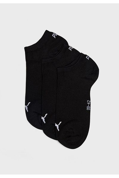 Puma Унисекс чорапи за маратонки, обикновени, 3 части, черни, унисекс, 3 части, високи чорапи за маратонки
