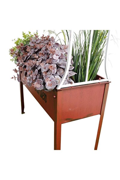 T.Concept Decorative Metal Flower Pot with Wooden Shelf - Garden Decor 205*72