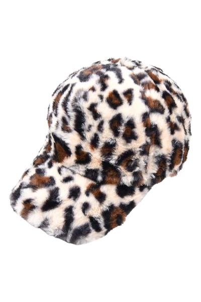 Trenderrs Γυναικείο καπέλο με βελούδινο σχέδιο λεοπάρ