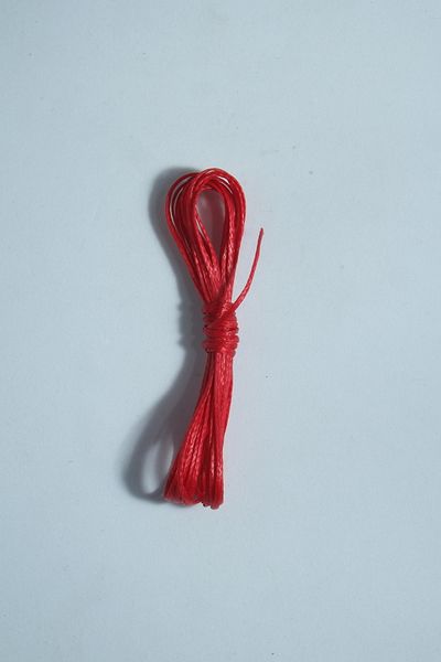 Eskişehir hobi sanat Red Color 3 Meters 1.7 Mm Thick Waxed Thread Saddler Leather Sewing Thread, Necklace Jewelry Design Bracelet Thread