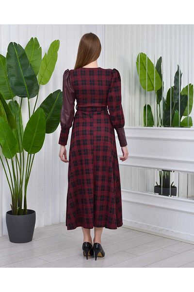 CİXAPLE Leather Piece Dress