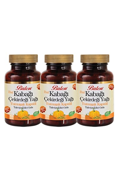 Balen Kabak Çekirdeği Yağı Kapsül 100 Kapsül X 3 Adet