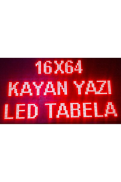 PUFFIN Kırmızı 16x64 Tek Yönlü Led Tabela Kayan Yazı