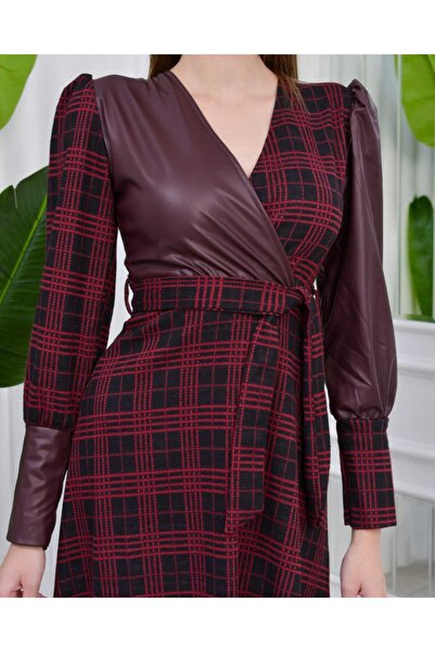 CİXAPLE Leather Piece Dress