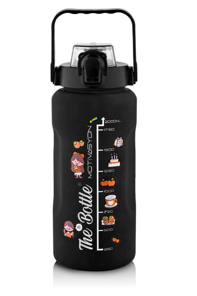 Comprox 3-Piece Motivational Water Bottle - 2 Liter + 750 ml + 300 ml Baby Sports Flask