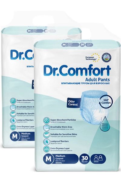 Dr.Comfort Dr Comfort Adult Absorbent Panties Medium Size 60 Pieces (2 PACK)