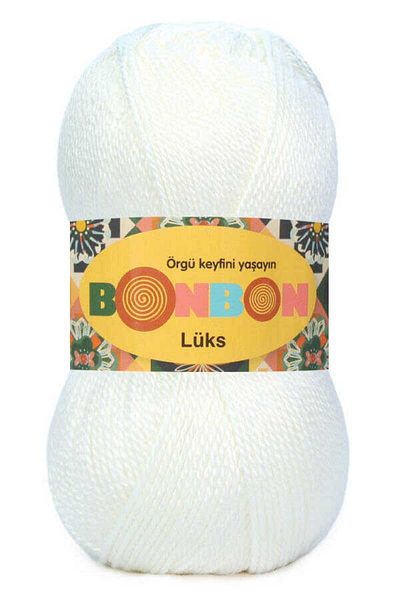 NAKO Bonbon Luxury Knitting Yarn 1 Τεμάχιο Λευκό 98200