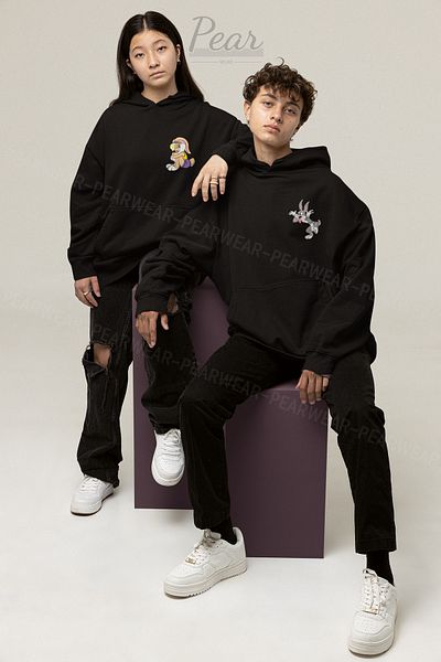 Pear Wear Bugs Bunny και Lola με στάμπα Lover Set Unisex φούτερ oversize