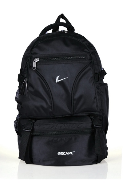 ESCAPE 501 Unisex Black Mountaineer Waterproof Fabric Backpack