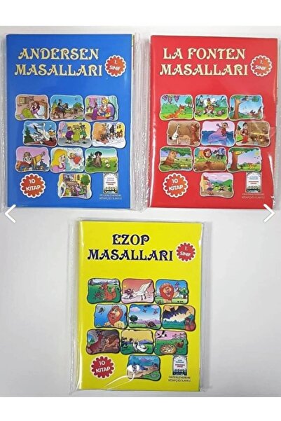 Parıltı Yayınları 1. SINIF HİKAYE KİTABI ANDERSEN MASALLARI - LA FONTEN MASALLARI - EZOP MASALLARI 3 SET