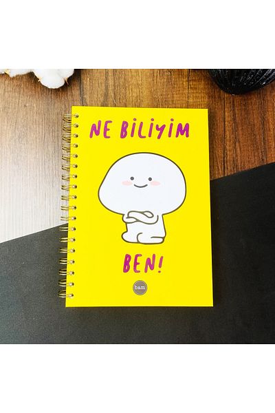 hediyeofisi دفتر ملاحظات حلزوني غير مبطن بتصميم I Know What