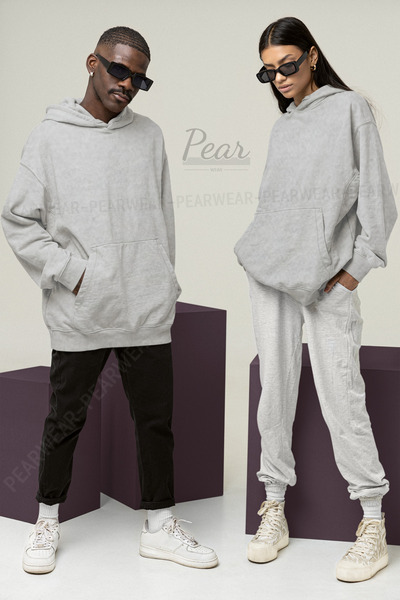 Pear Wear Mickey Minnie Mouse Patterned - Unisex 3 Thread Lover Oversize Σετ ...