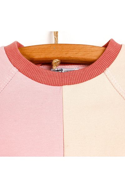 ebebek Hello Baby HelloBaby Newborn Color Block Sweatshirt-Booties Bottom